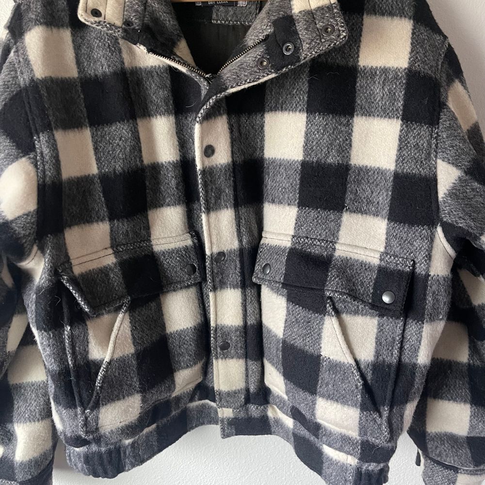 Vintage Rage Buffalo Check Wool Bomber Jacket - Picture 11 of 11